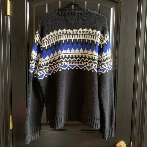 Polo Ralph Lauren Men's Fair Isle Cashmere Angora Crewneck Sweater - Picture 3 of 4